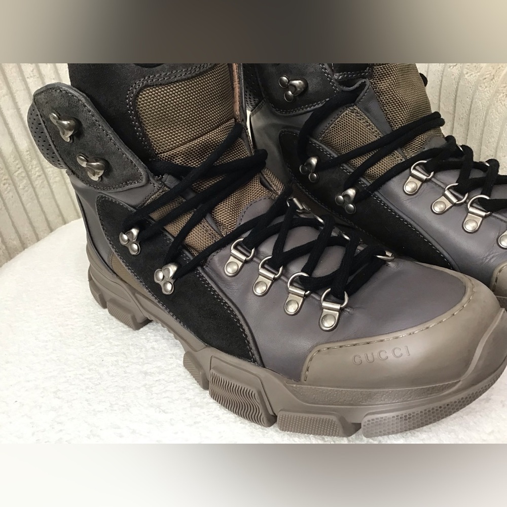 Gucci Men's Boots in Gray and Tan - Picture 9 of 13